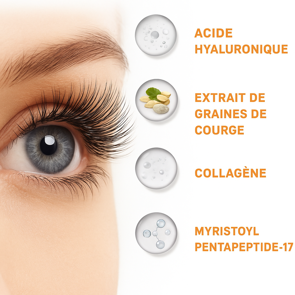 Sérum de croissance de cils naturel  (1 ACHETÉ = 1 OFFERT)