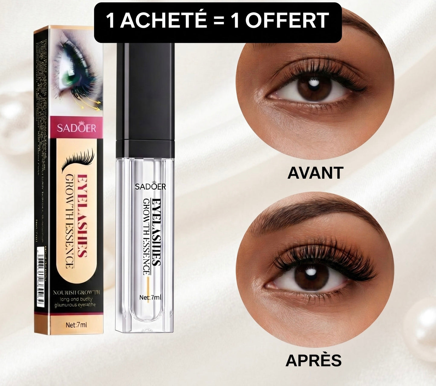 Sérum de croissance de cils naturel  (1 ACHETÉ = 1 OFFERT)