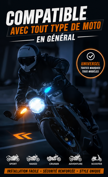 Clignotant LED pour Moto avec Projection au Sol