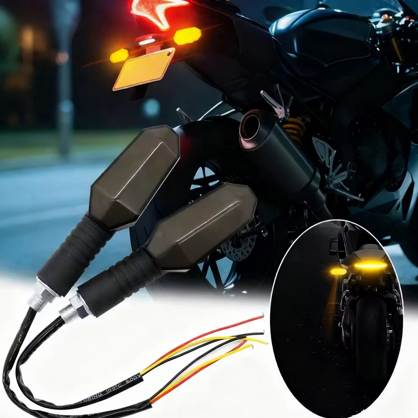 Clignotant LED pour Moto avec Projection au Sol