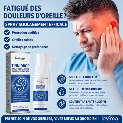 Spray anti-acouphènes pour éliminer les bruits et les brûlures d'oreilles