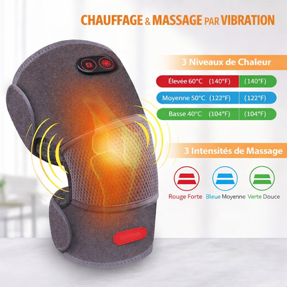 Genouillère chauffante avec massage par vibration