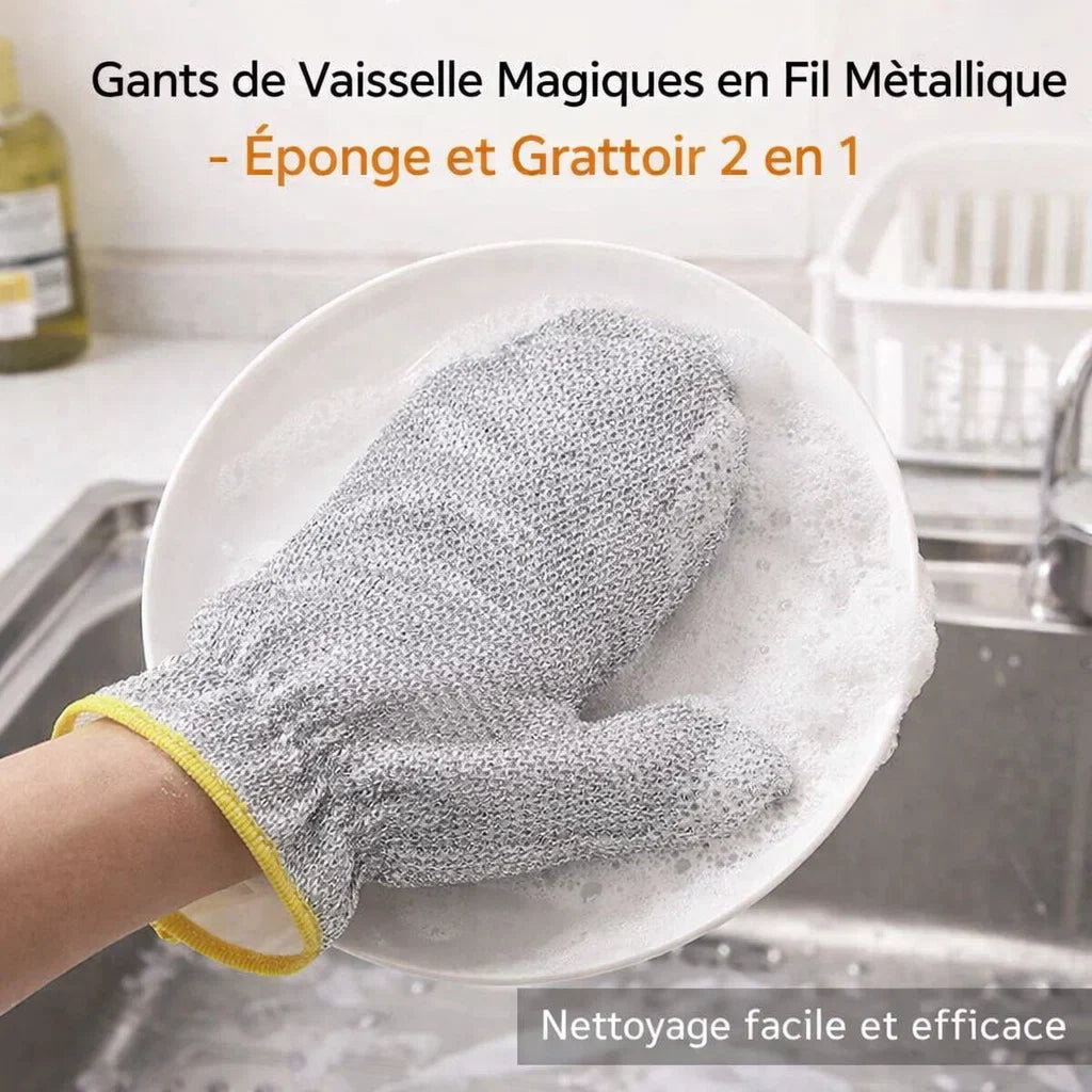Pack Gants 2-en-1 Cuisine Pro. (silicone et aluminium) Le Duo parfait